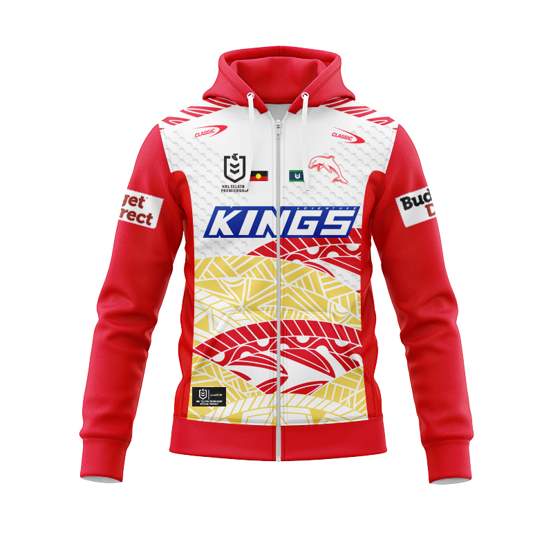 NRL Dolphins 2024 Indigenous Zipper Hoodie