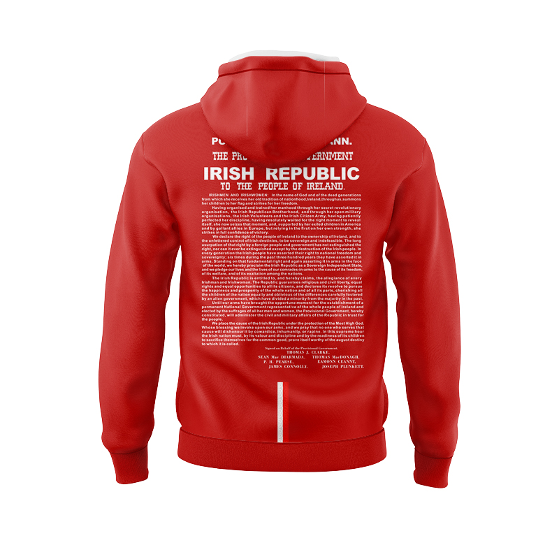 Men's Ireland GAA 1916 Commemoration Red Hoodie