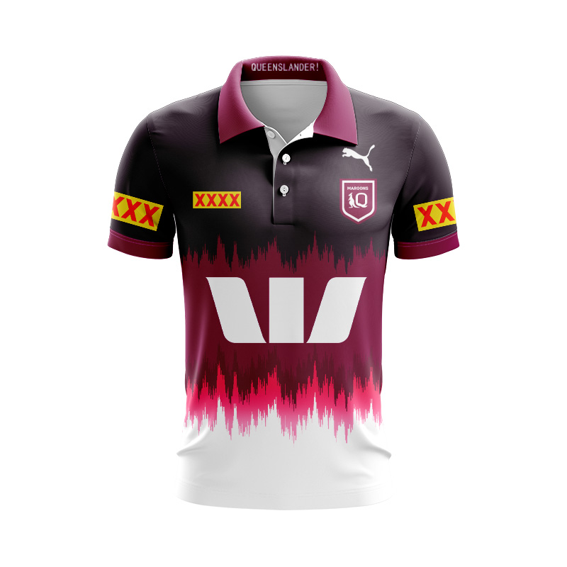 NRL QLD Maroons 2024 Training Polo Shirt