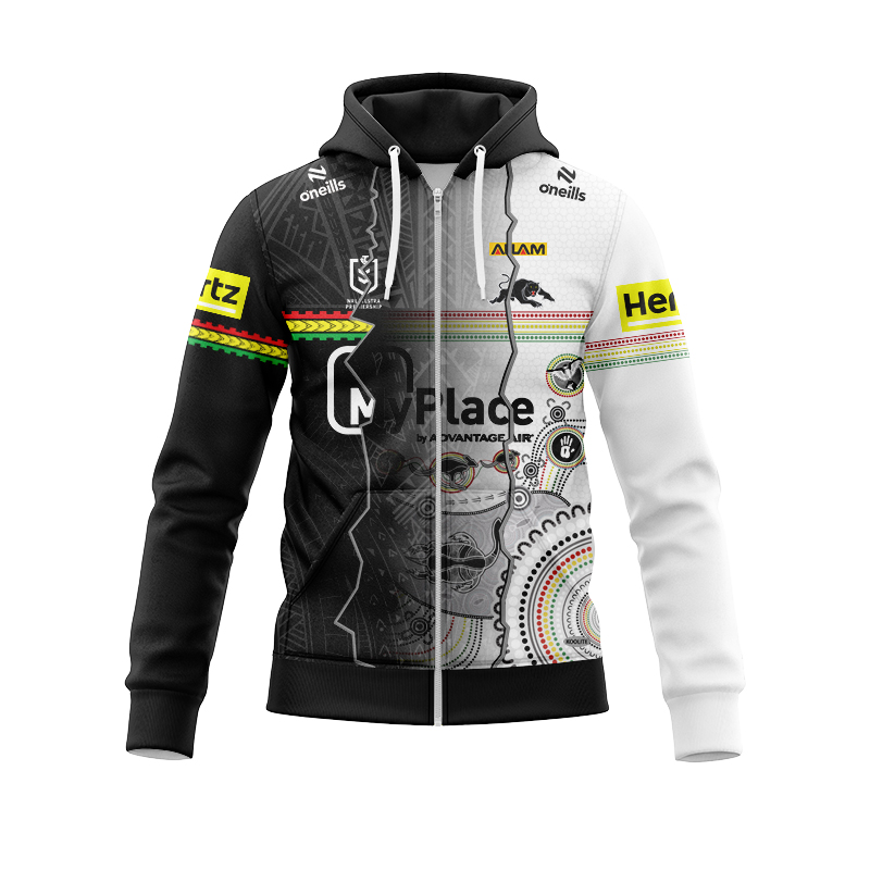 NRL Penrith Panthers 2024 Indigenous Mix Zipper Hoodie