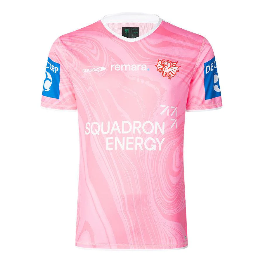 NRL St George Illawarra Dragons 2025 Pink Training Jersey