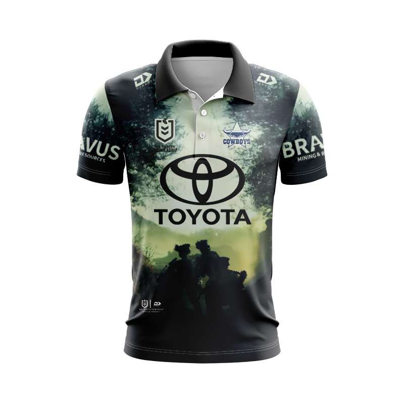 NRL North Queensland Cowboys 2024 ANZAC Polo Shirt