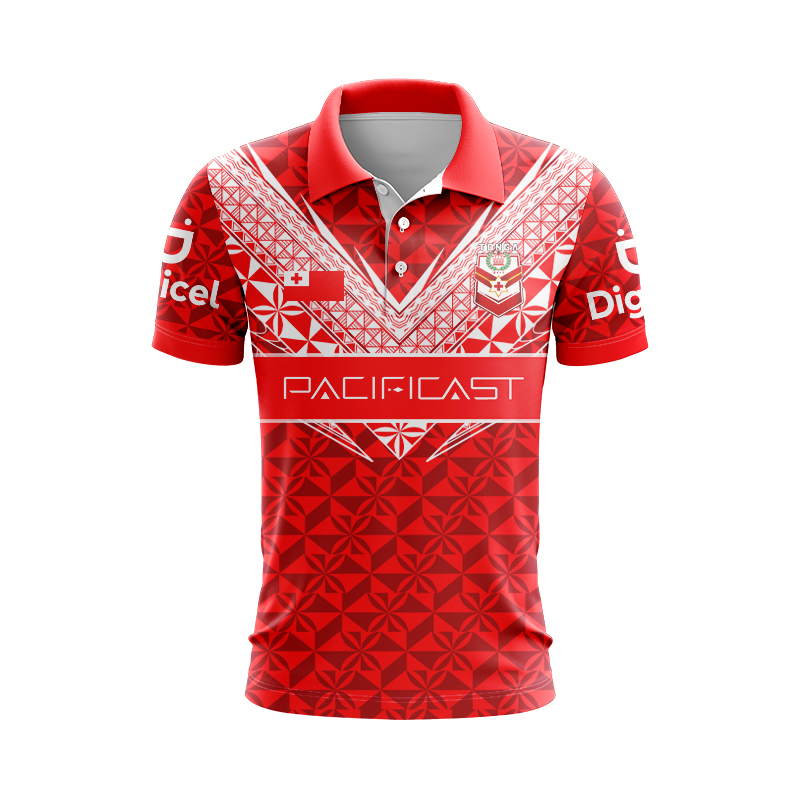 Tonga Rugby League 2024 Home Polo Shirt