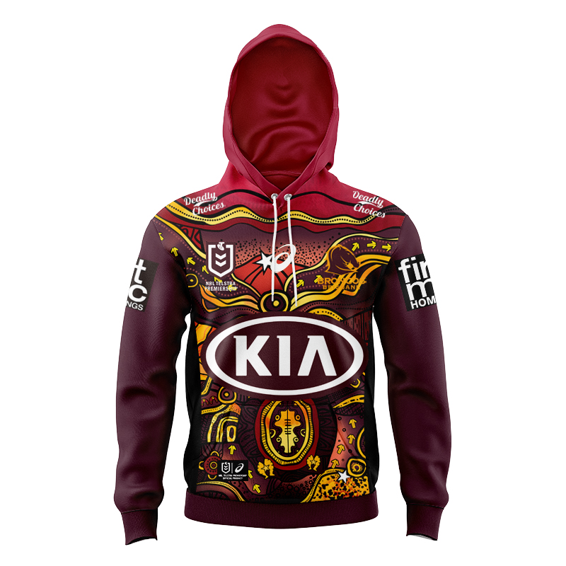 Kid's NRL Brisbane Broncos 2021 Indigenous Hoodie