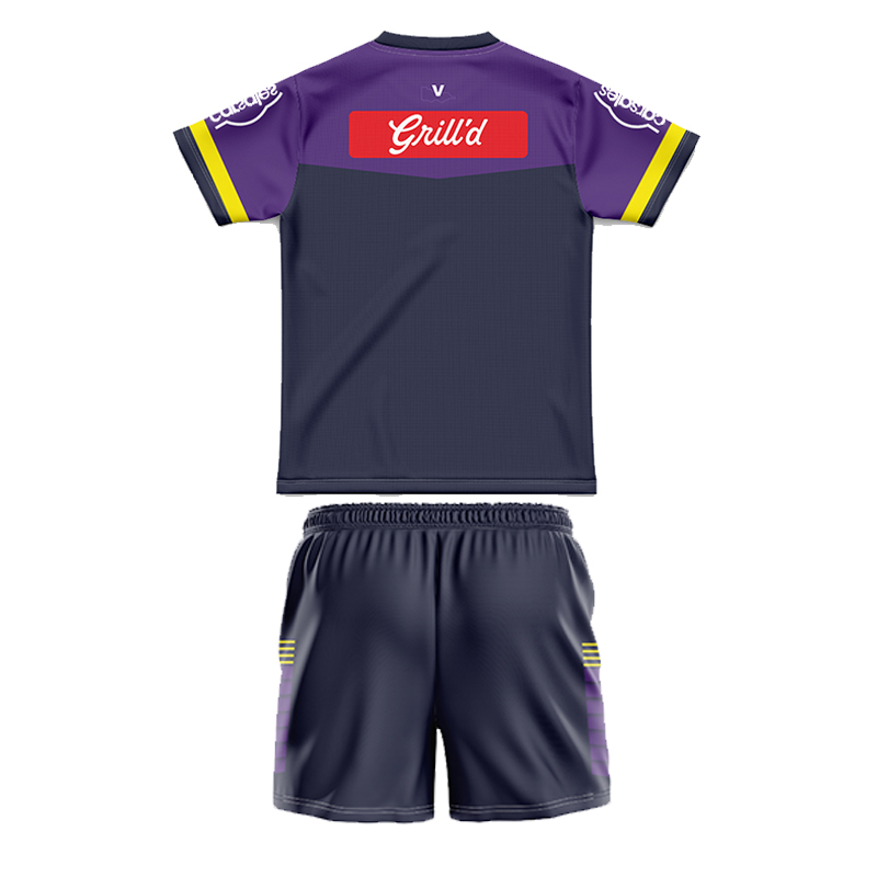 Kid's NRL Melbourne Storm 2024 Home Jersey+Shorts