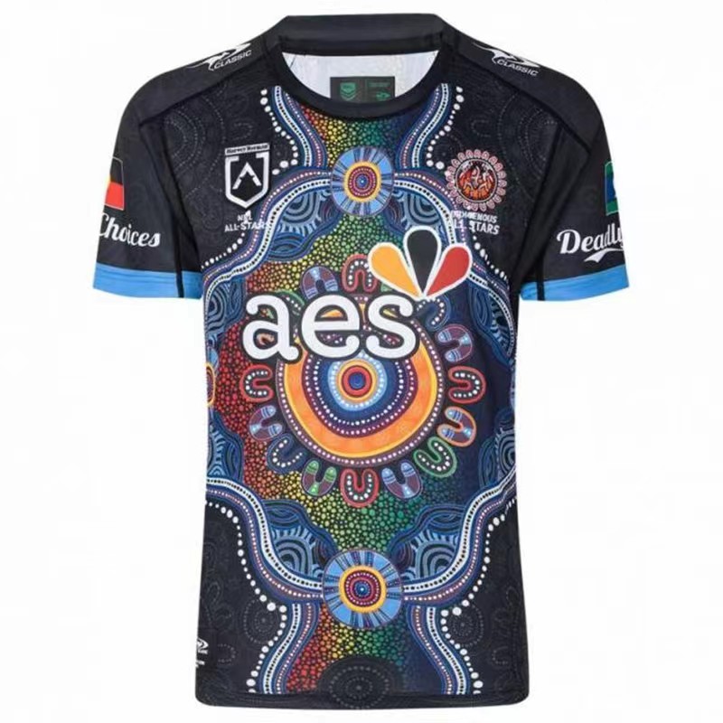 Indigenous All Stars 2023 Black Rugby Jersey