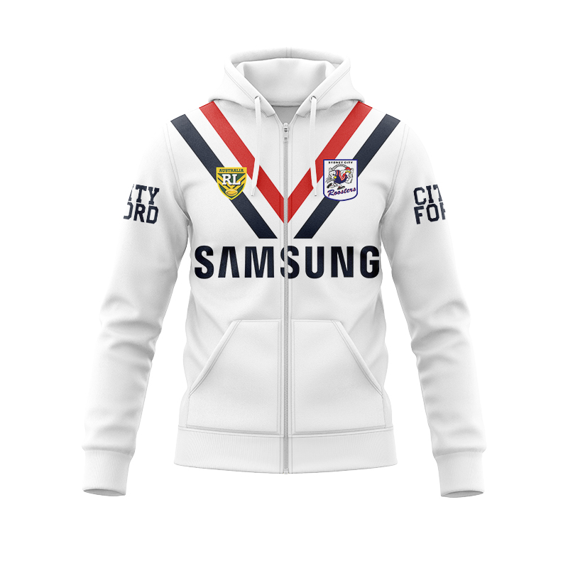 NRL Sydney Roosters 1996 Retro Zipper Hoodie