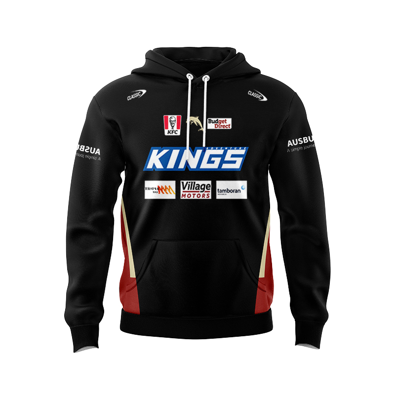 NRL Dolphins 2024 Black Training Hoodie