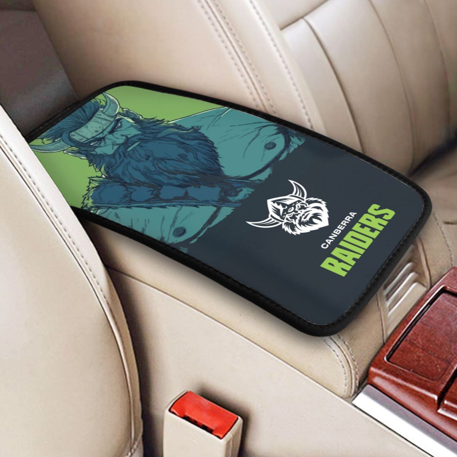 Canberra Raiders Plaid Car Handrail Box Cushion CHC2495
