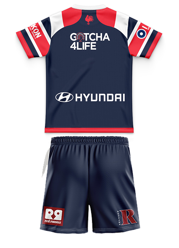 Kid's NRL Sydney Roosters 2024 Home Jersey+Shorts