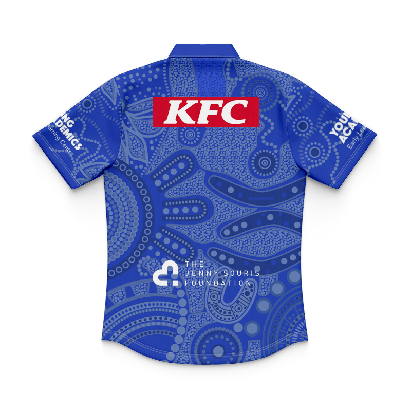 Kid's NRL Canterbury-Bankstown Bulldogs 2024 Indigenous Polo Shirt