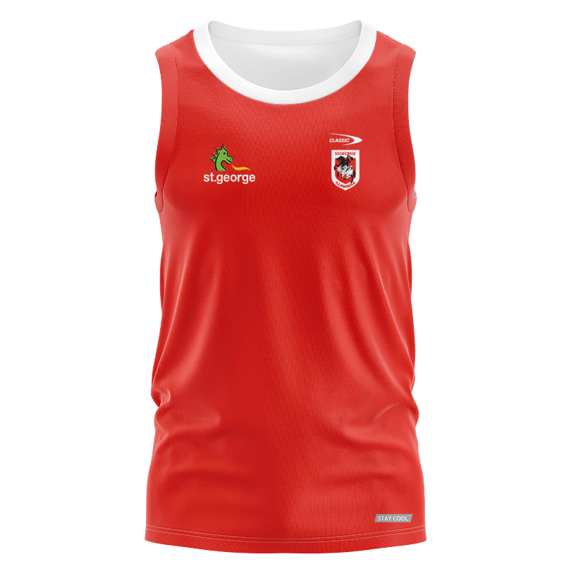 NRL St George Illawarra Dragons 2024 Player Singlet