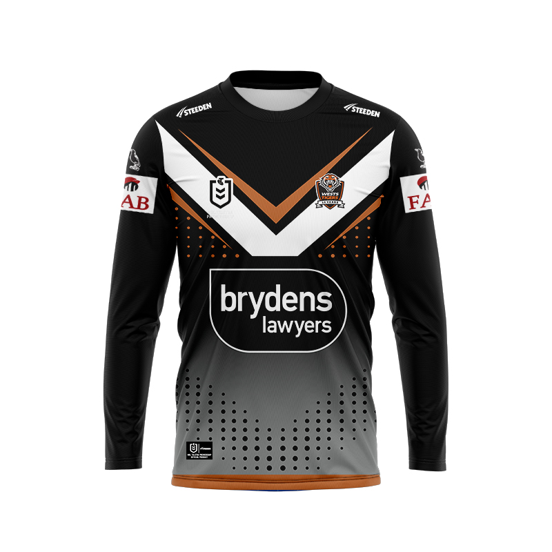 NRL Wests Tigers 2024 Long Sleeve Home Jersey