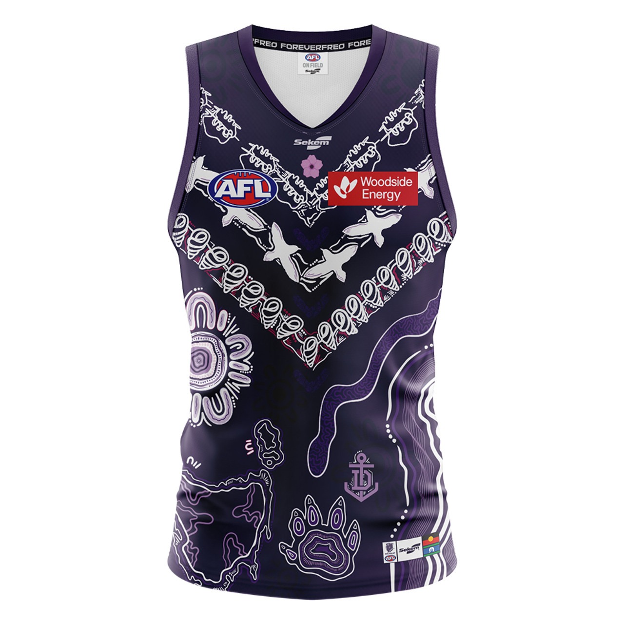 AFL Fremantle Dockers 2023 Sekem Home Indigenous Guernsey
