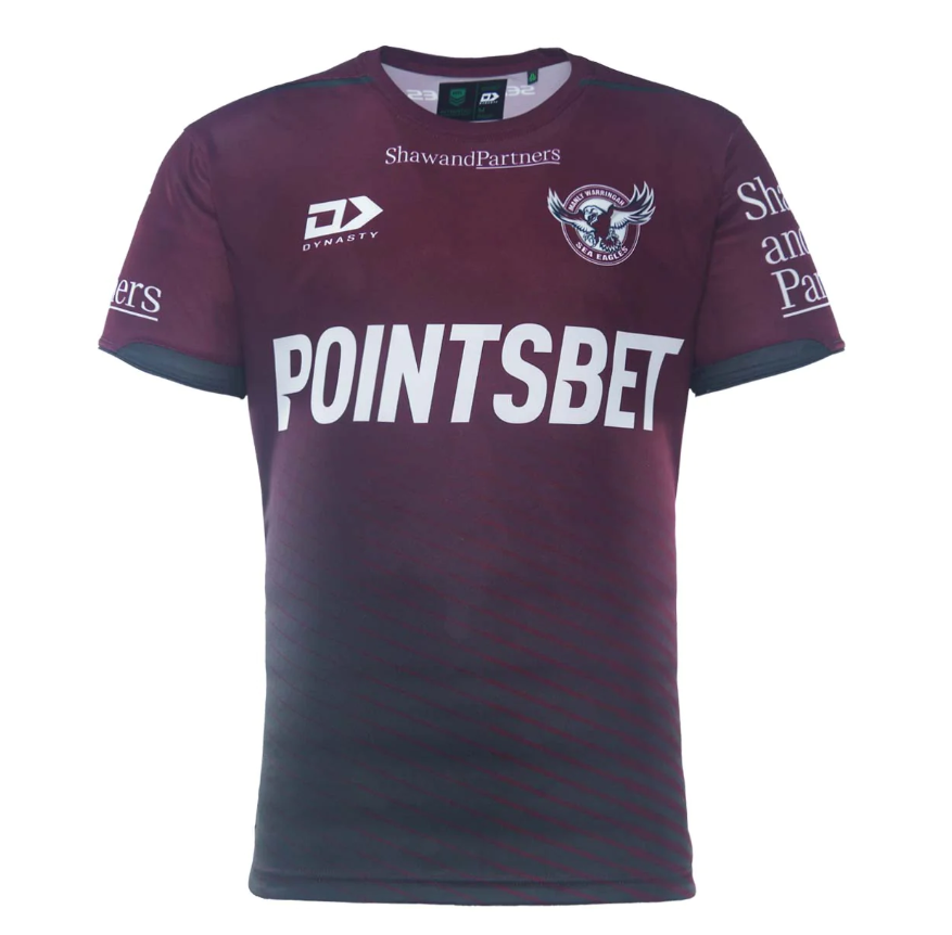 NRL Manly Warringah Sea Eagles 2024 Maroon Training Jersey