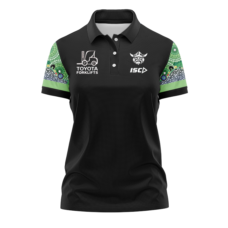 Women's NRL Canberra Raiders 2024 Indigenous Polo Shirt