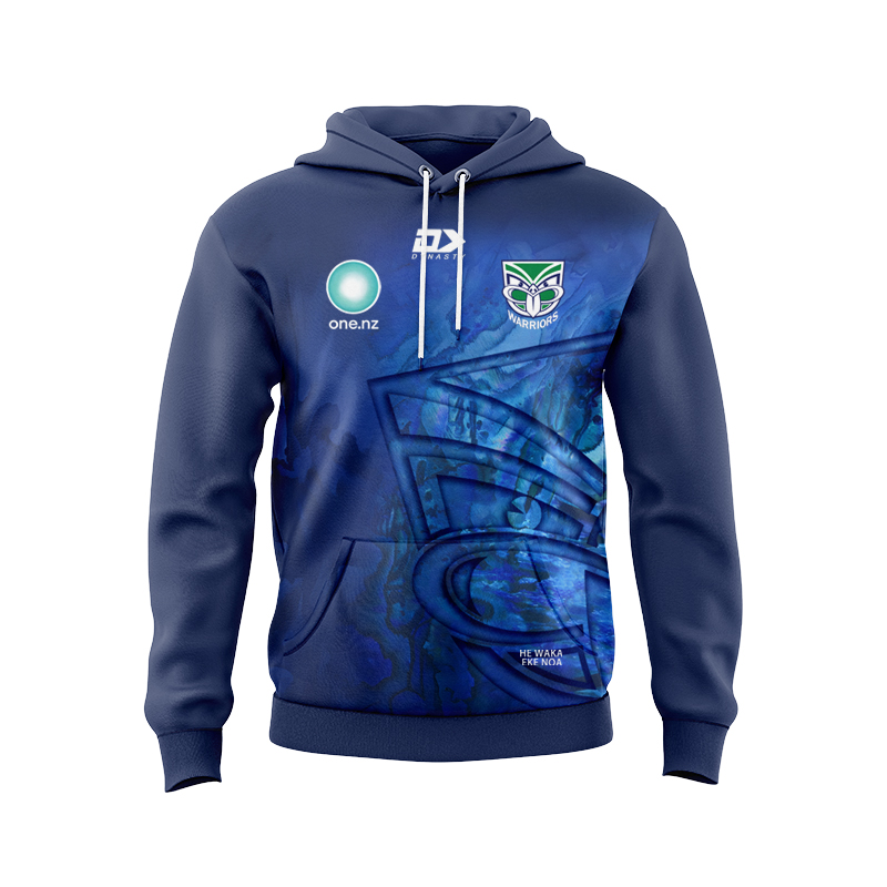 NRL New Zealand Warriors 2025 Paua Warm Up Hoodie
