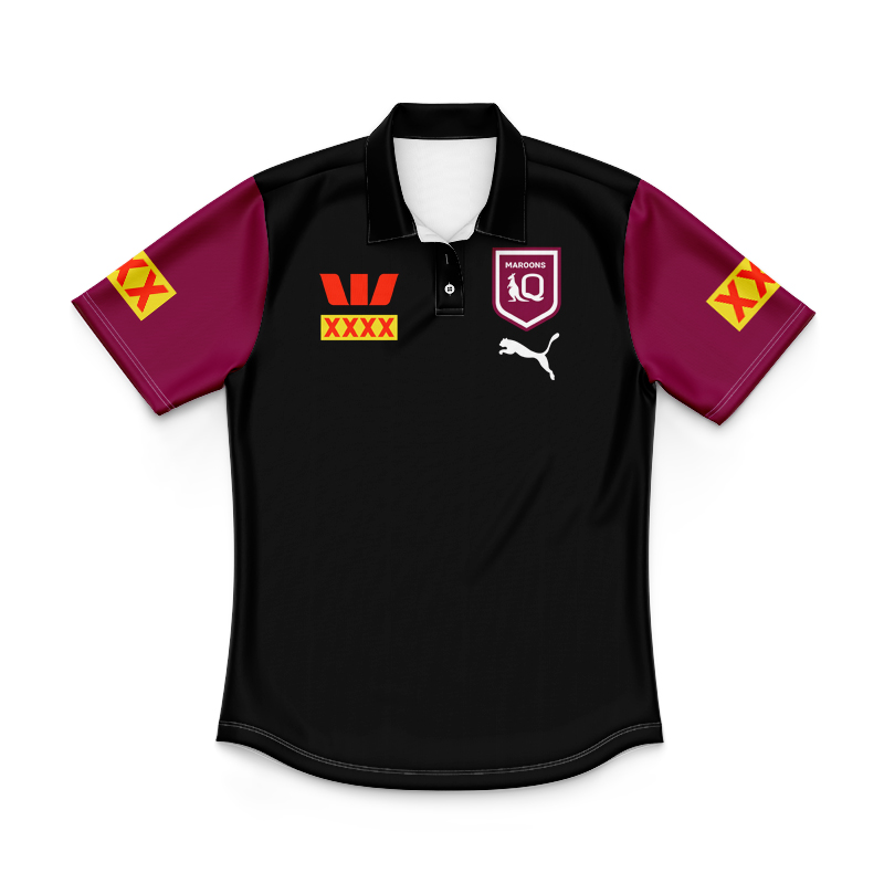Kid's NRL QLD Maroons 2024 BFT Polo Shirt