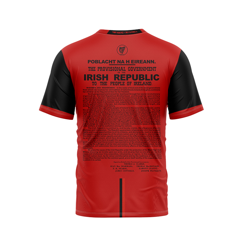 Men's GAA New 1916 Commemoration Player Fit Jersey Red Black