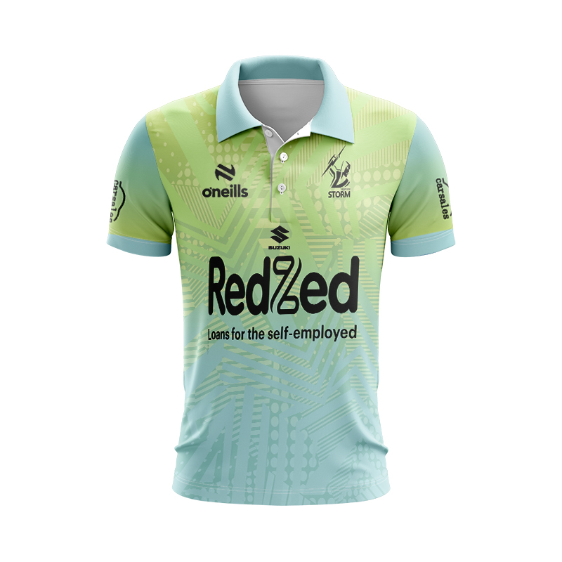 NRL Melbourne Storm 2024 Green Training Polo Shirt