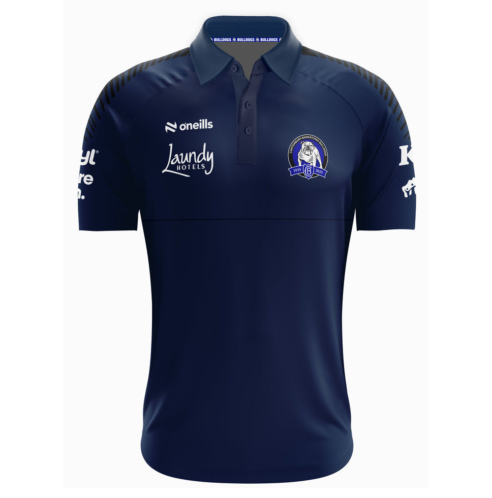 NRL Canterbury-Bankstown Bulldogs 2025 Navy Media Polo Shirt