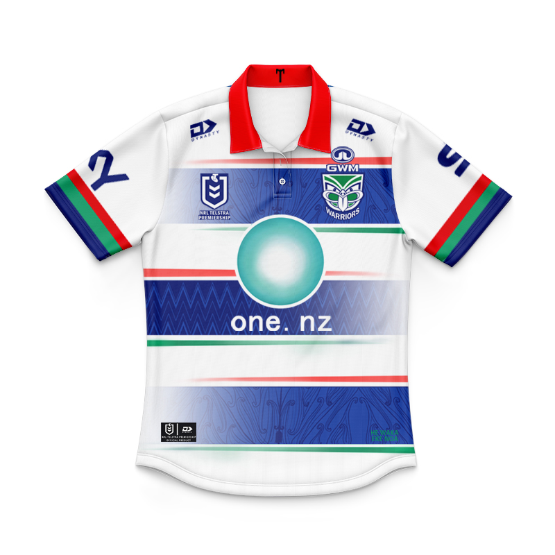 Kid's NRL New Zealand Warriors 2025 Away Polo Shirt