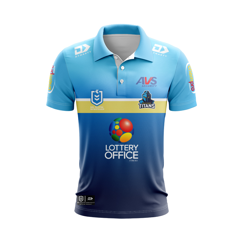 NRL Gold Coast Titans 2024 Home Polo Shirt