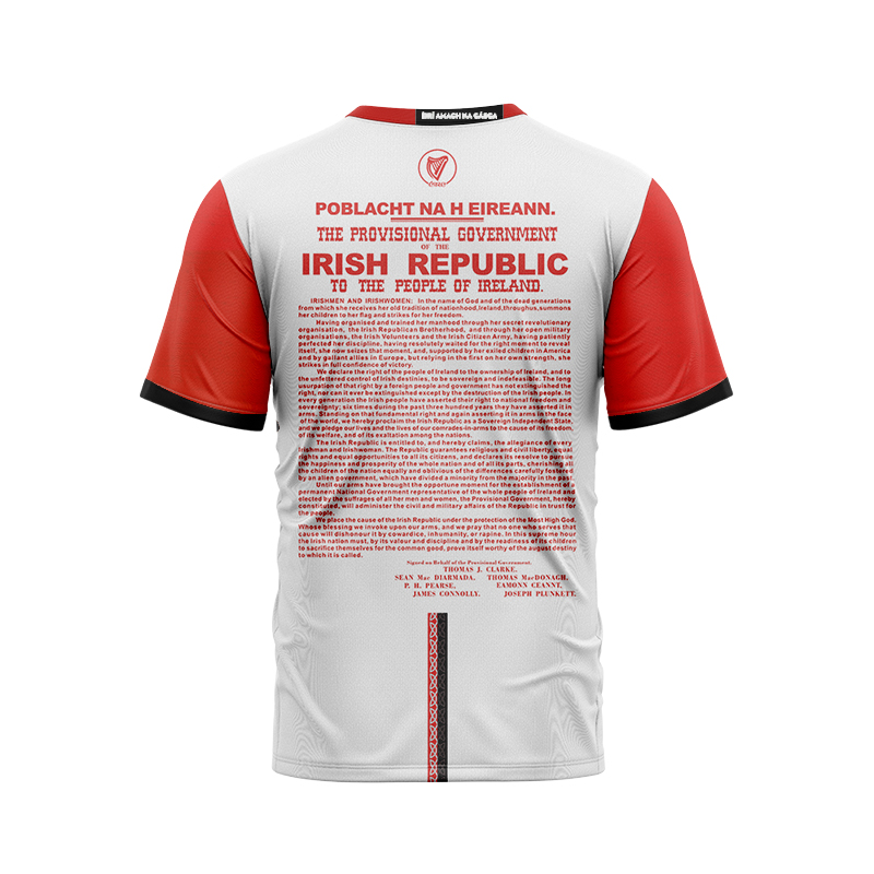 Men's GAA New 1916 Commemoration Player Fit Jersey White Red