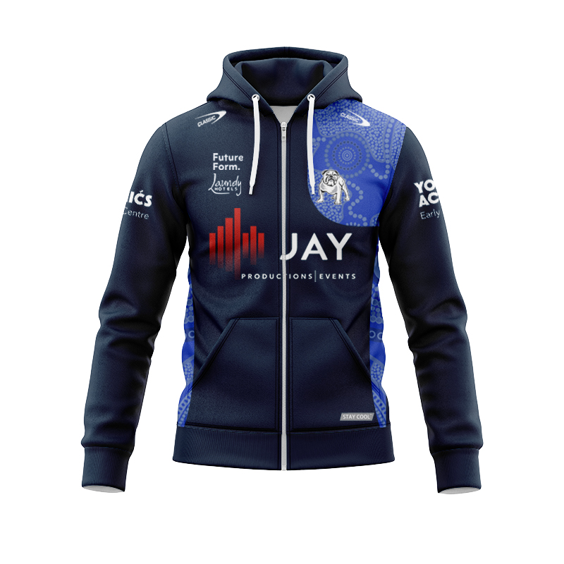 NRL Canterbury-Bankstown Bulldogs 2024 Indigenous Zipper Hoodie