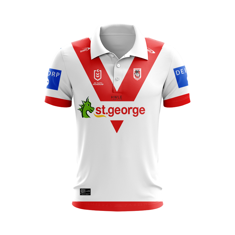 NRL St George Illawarra Dragons 2024 Home Polo Shirt