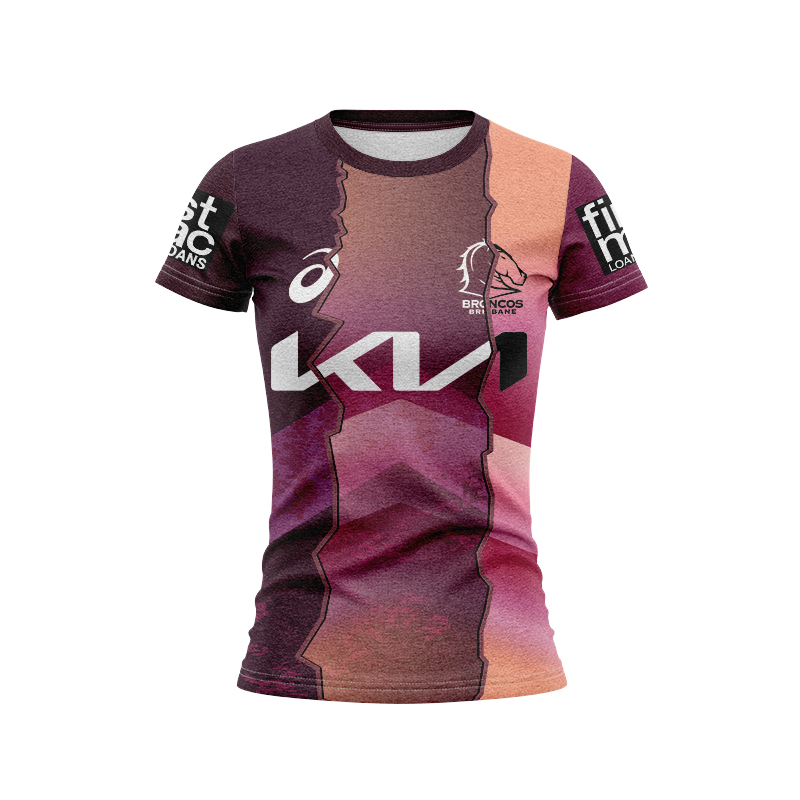 Women's NRL Brisbane Broncos 2024 Sunstone Training Mix Jersey