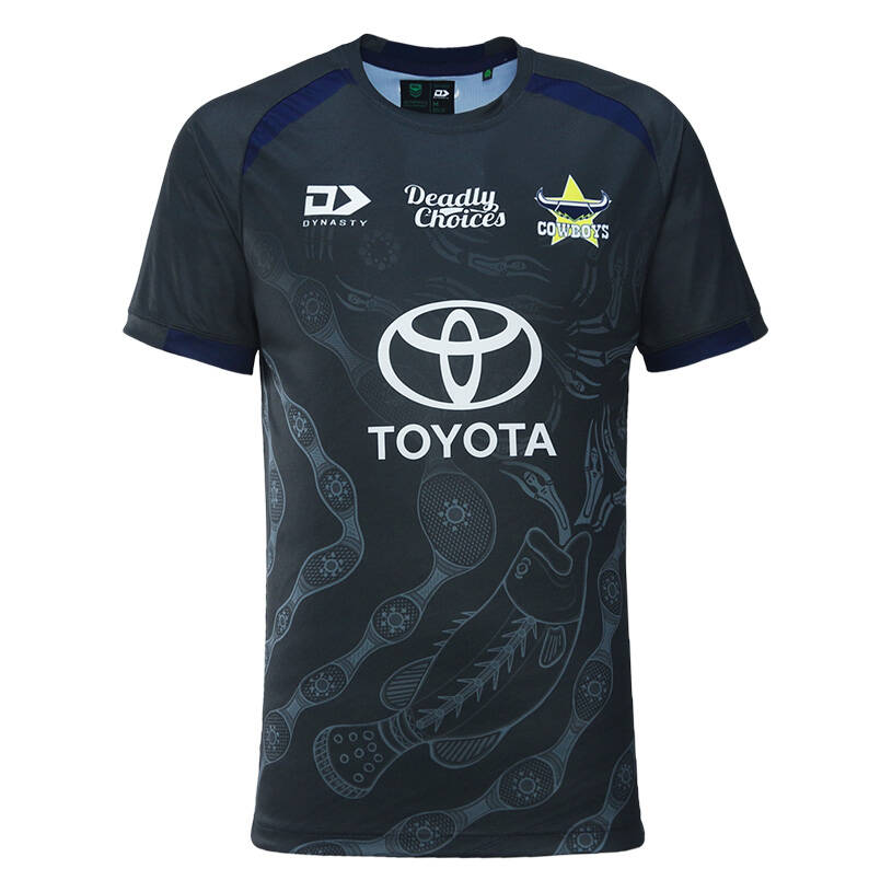 NRL North Queensland Cowboys 2024 Indigenous Dark Jersey