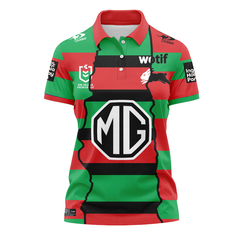 Women's NRL South Sydney Rabbitohs 2024 Mix Polo Shirt