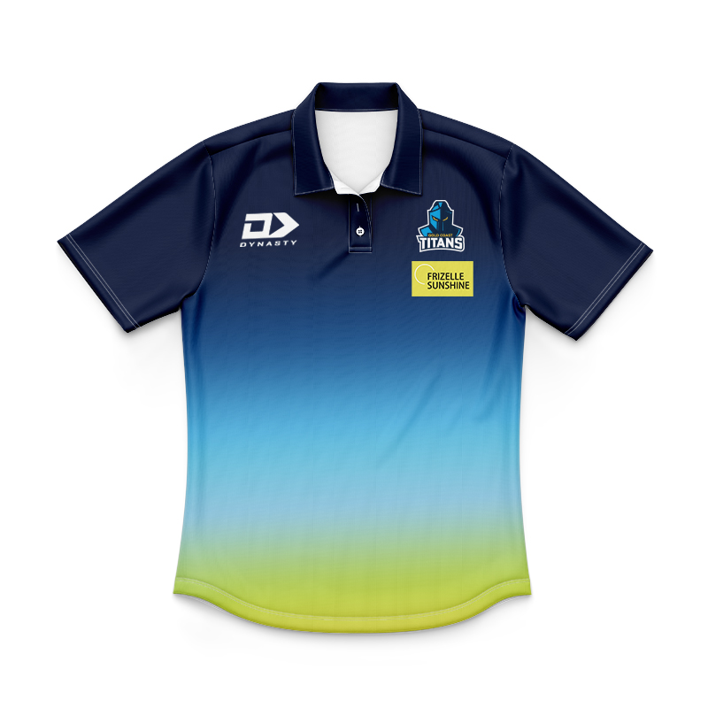Kid's NRL Gold Coast Titans 2024 Coaches Polo Shirt