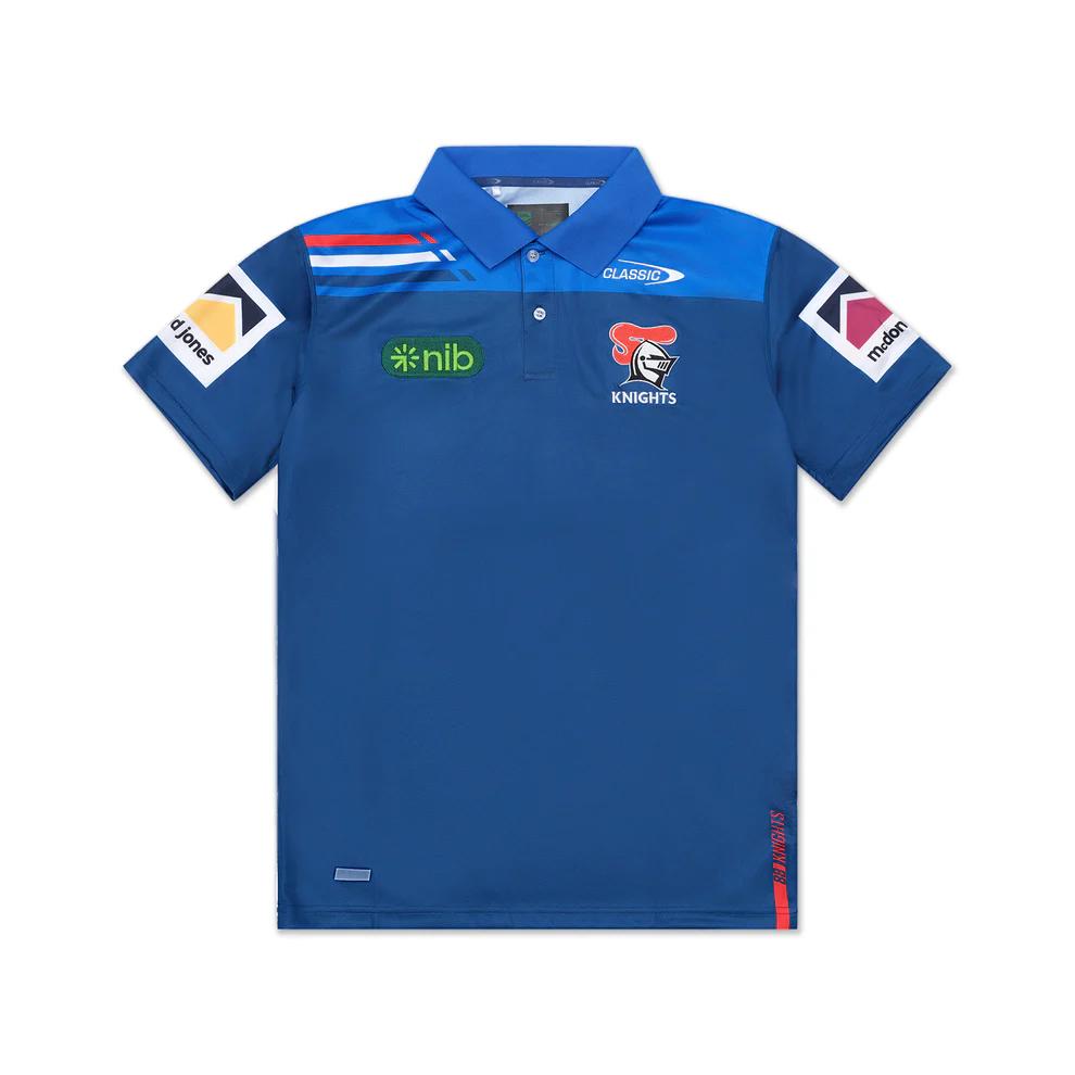 NRL Newcastle Knights 2024 Media Polo Shirt