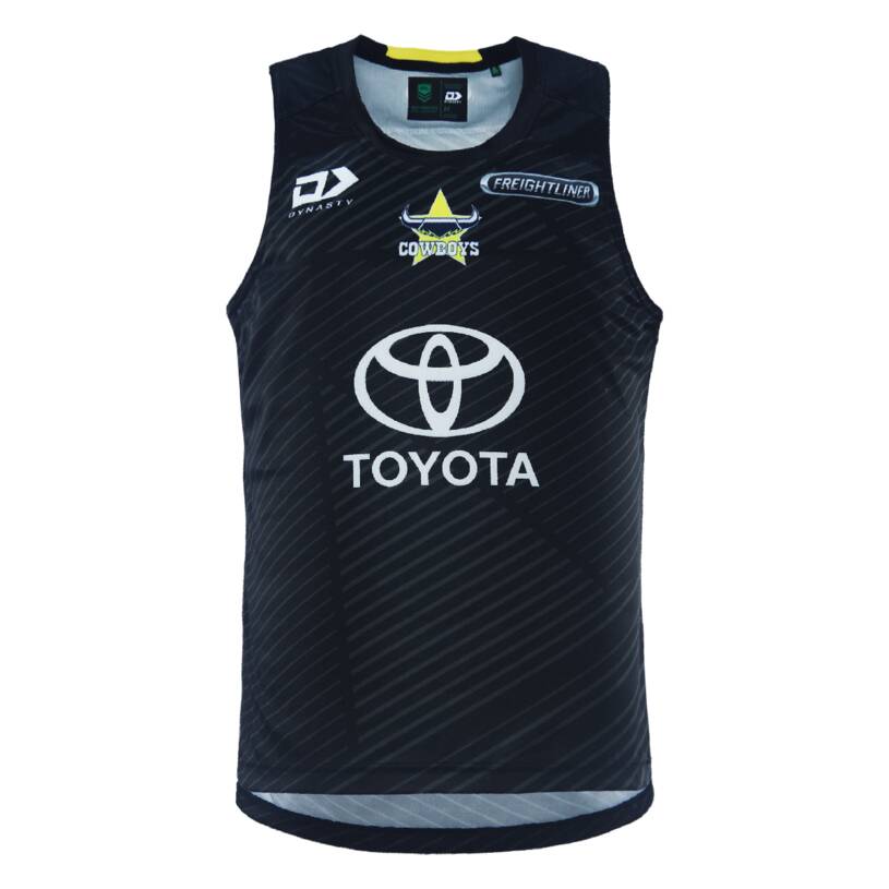 NRL North Queensland Cowboys 2024 Black Training Singlet