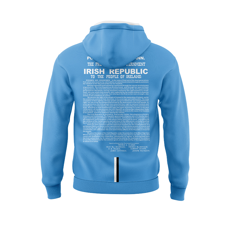 Men's Ireland GAA 1916 Commemoration Sky Blue Hoodie