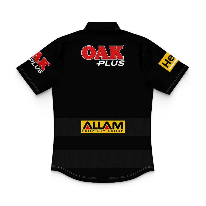 Kid's NRL Penrith Panthers 2025 Black Training Polo Shirt