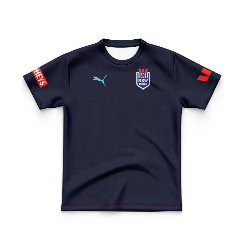 Kid's NRL NSW Blues 2024 Training Black Jersey