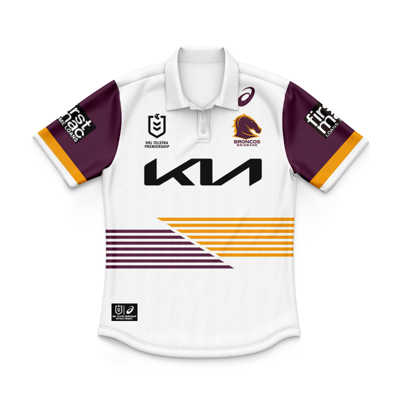 Kid's NRL Brisbane Broncos 2024 Away Polo Shirt