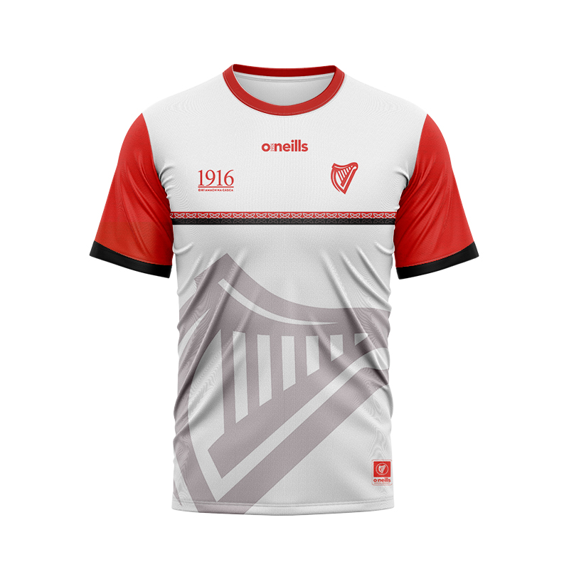 Men's GAA New 1916 Commemoration Player Fit Jersey White Red