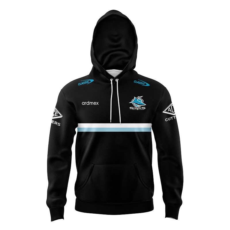 Kid's NRL Cronulla-Sutherland Sharks 2024 Media Hoodie