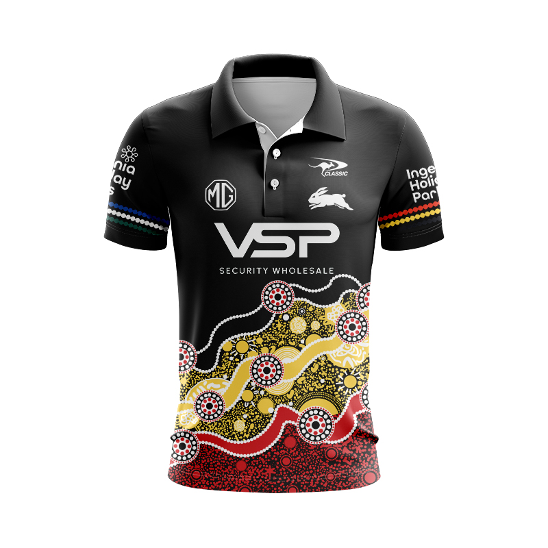 NRL South Sydney Rabbitohs 2024 Indigenous Training Polo Shirt