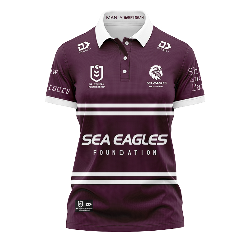 Women's NRL Manly Warringah Sea Eagles 2024 Home Polo Shirt