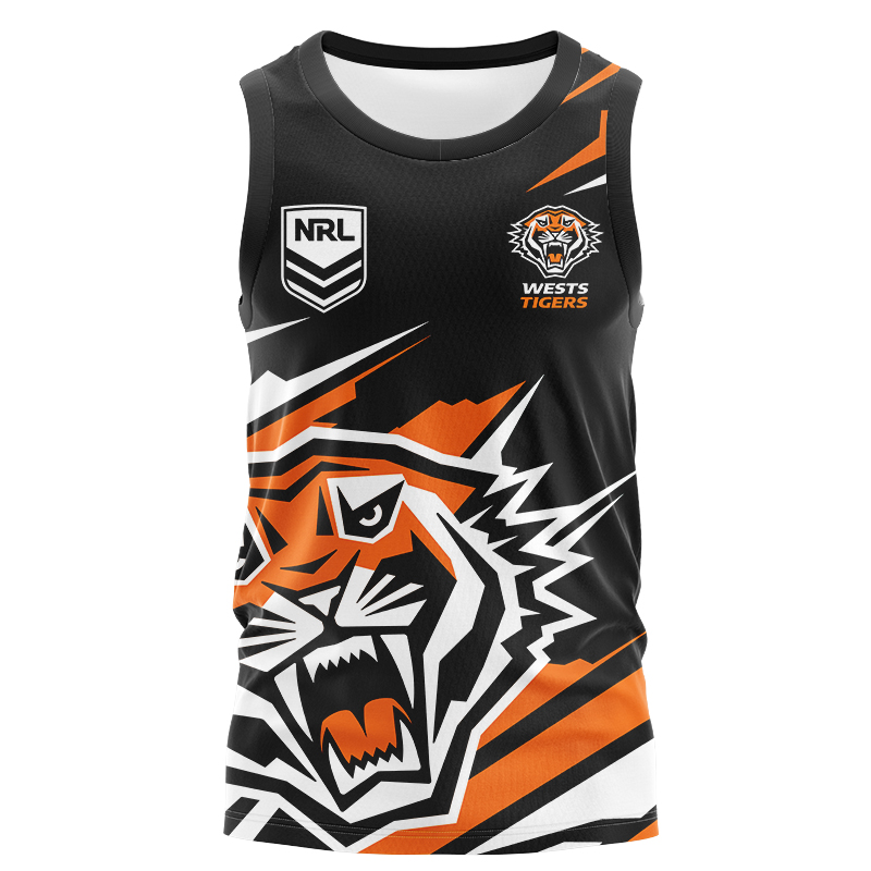 NRL Wests Tigers 2024 'FISHFINDER' Fishing Singlet