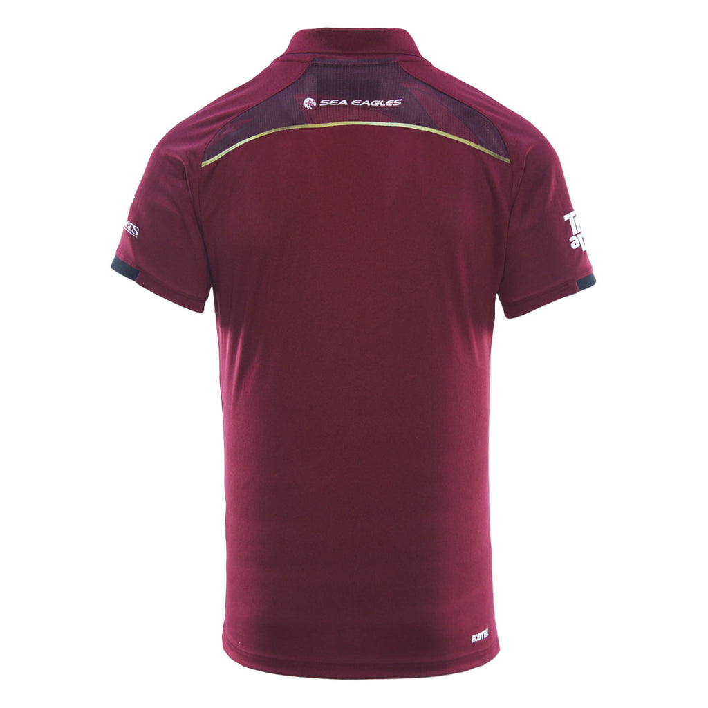 NRL Manly Warringah Sea Eagles 2025 Maroon Media Polo Shirt