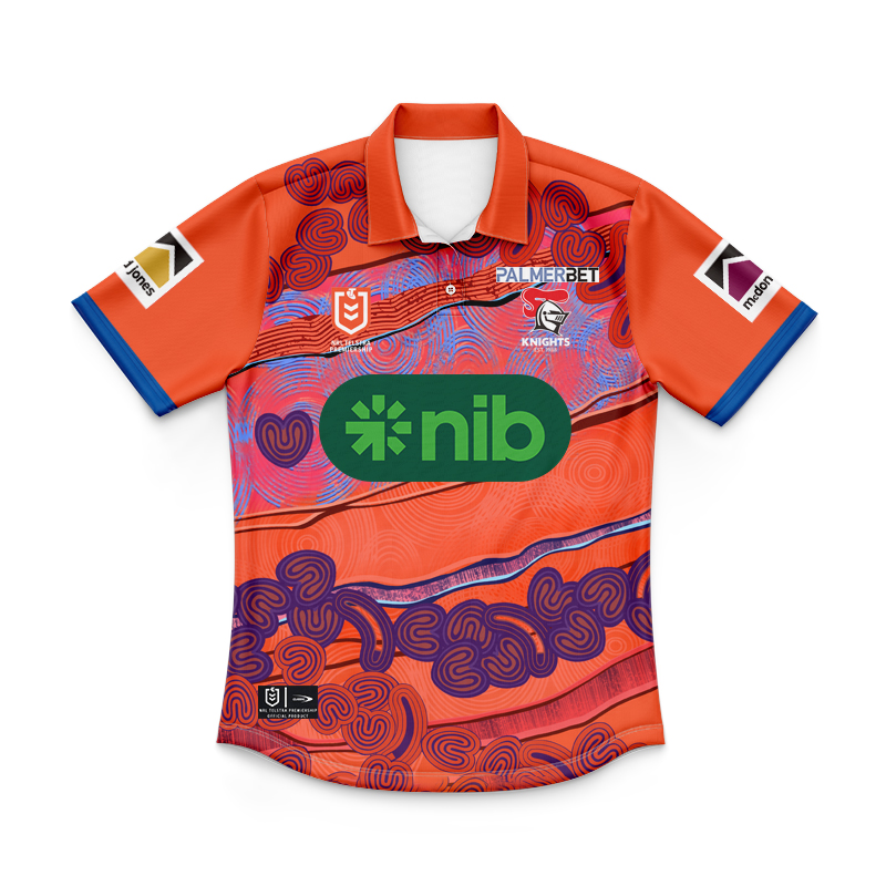 Kid's Newcastle Knights 2024 Retail Indigenous Polo Shirt