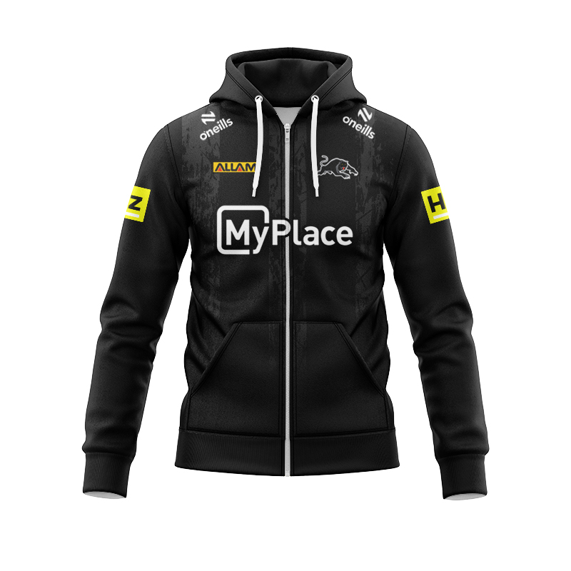 NRL Penrith Panthers 2025 Dark Training Zipper Hoodie