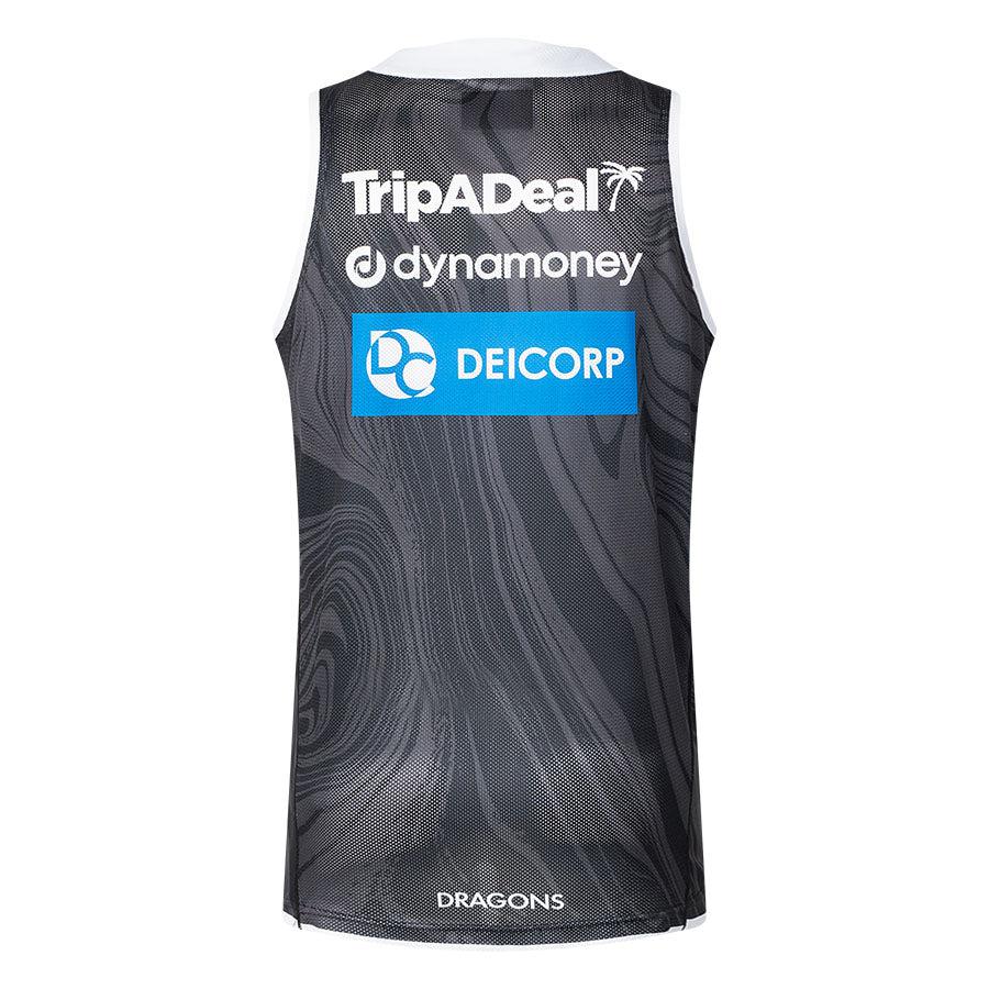NRL St George Illawarra Dragons 2025 Charcoal Training Singlet