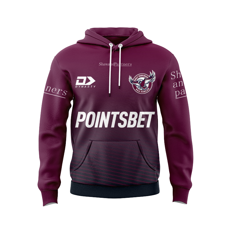 NRL Manly Warringah Sea Eagles 2024 Maroon Training Hoodie